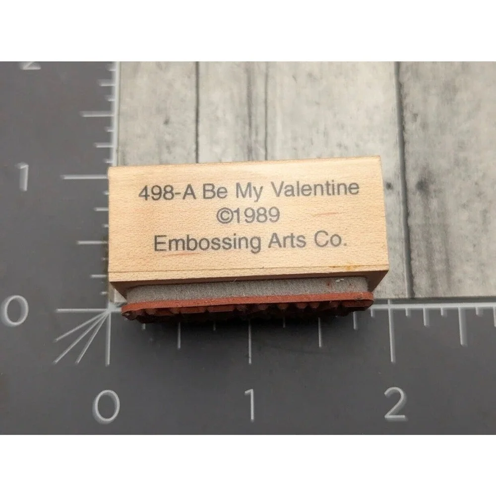 Embossing Arts Be My Valentine 498A 1989 Rubber Stamp Wood #H115